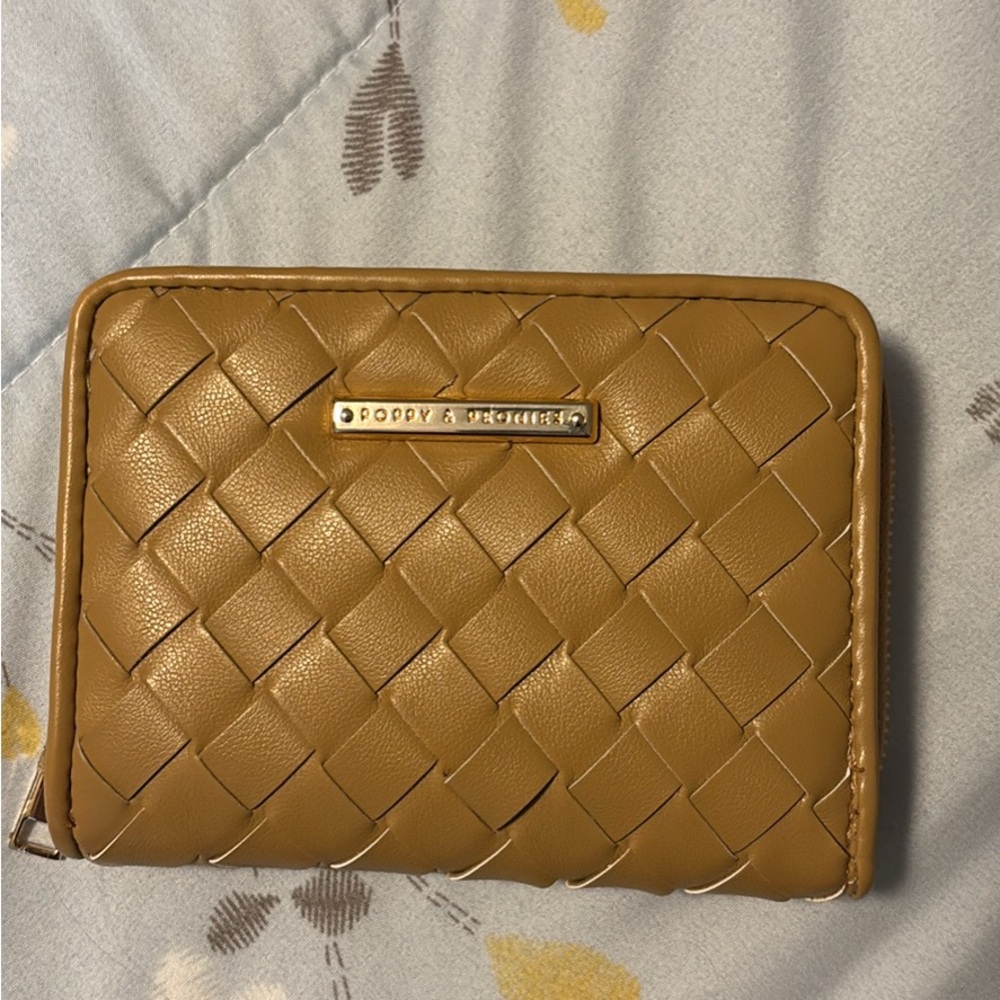 Poppy & Peonies Tan Wallet